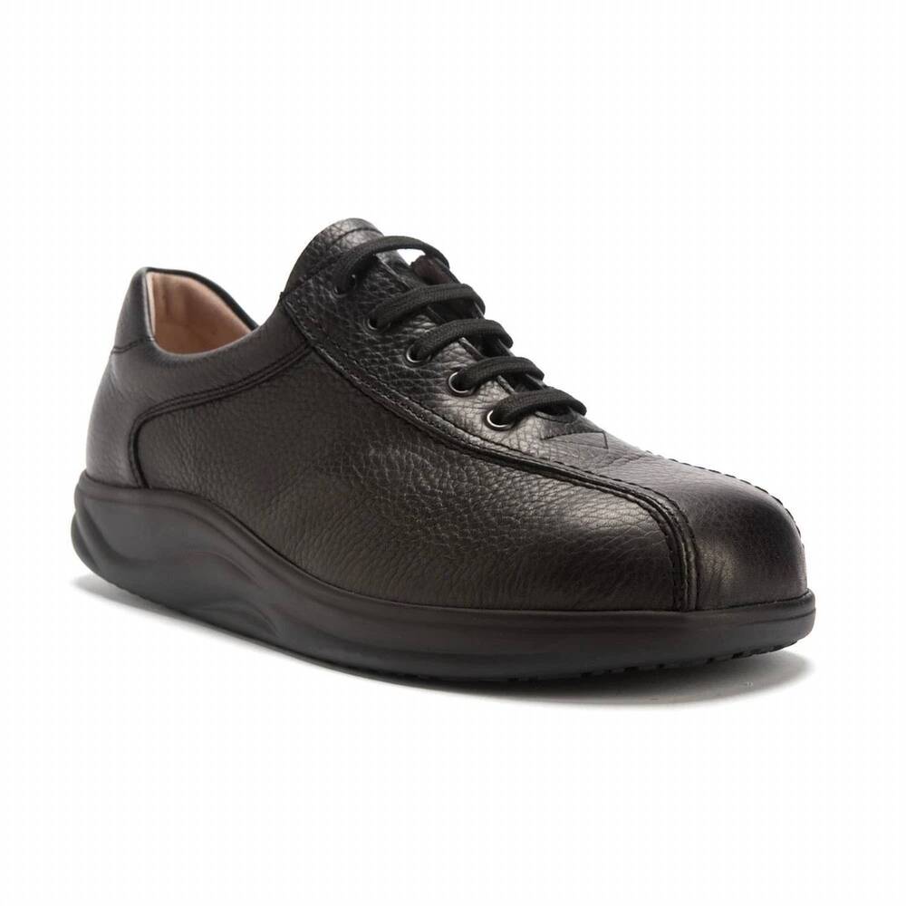 NEW FINN COMFORT men's watford shoes in black panama